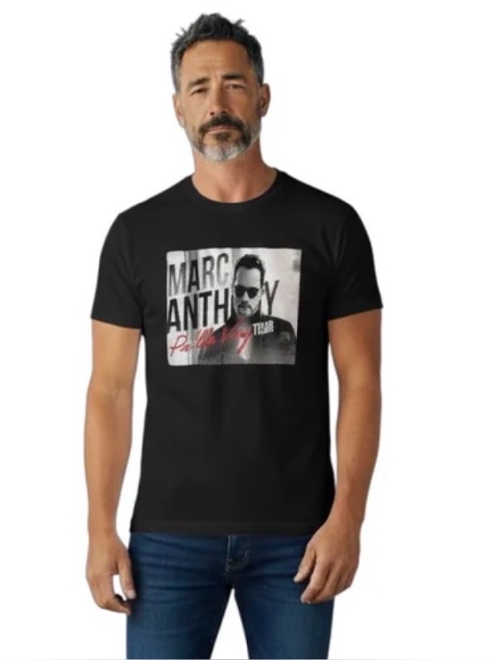 H&M Marc Anthony Tour Black Short Sleeve Cotton T-Shirt size Small